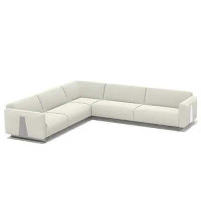 Luxurious sectional sofa by LEOPARD Furniture on white background, showcasing modern Canadian interior design elegance.