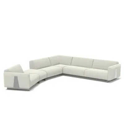 Sectional modern sofa on white background from LEOPARD Furniture, perfect for luxury Canadian living rooms.