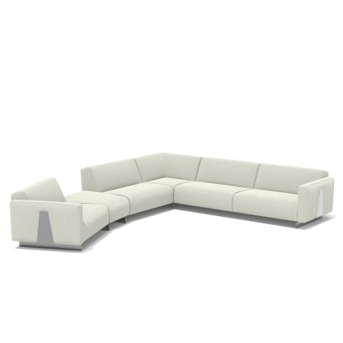 Canapé sectionnel moderne sur fond blanc de LEOPARD Furniture, parfait pour les salons canadiens de luxe.