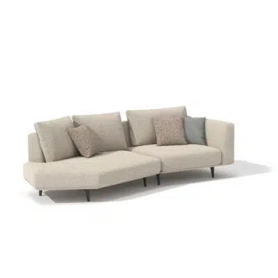 LEOPARD Furniture luxury beige sectional sofa on white background, perfect for modern Canadian interiors.