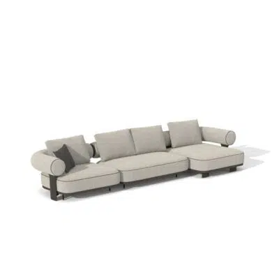 Sectional sofa LEOPARD Furniture on white background, modern luxury design, high-end Canadian interior decor.