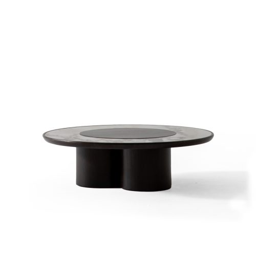 Modern marble coffee table with sleek design on white background, featured by LEOPARD Furniture - luxury home decor.