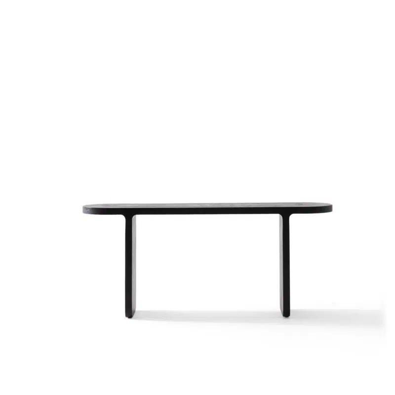 Timeless black minimalist coffee table on a white background from LEOPARD Furniture Canada.