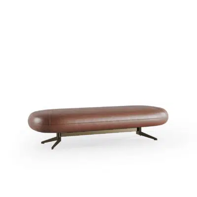 Banc en cuir moderne par LEOPARD Furniture sur fond blanc, design élégant pour les intérieurs haut de gamme au Canada.