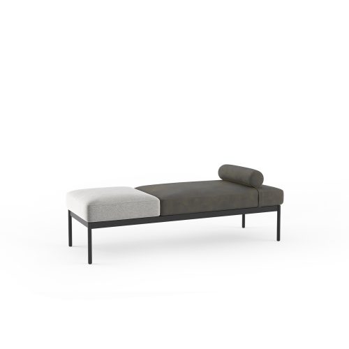 Luxurious LEOPARD Furniture modern daybed on white background, ideal for contemporary Canadian interiors.