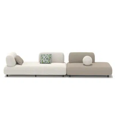 Modular modern sofa set with cushions on white background - LEOPARD Furniture Canada.