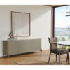 Ensemble salle à manger moderne avec buffet élégant LEOPARD Furniture, design intérieur luxueux, vue panoramique.