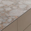 Modern Italian marble countertop by LEOPARD Furniture, featuring luxurious grey and copper veining patterns.