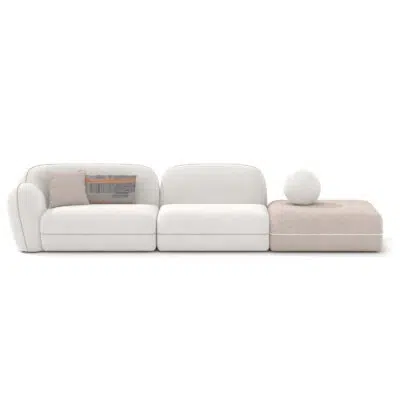 Modern modular sofa by LEOPARD Furniture on white background, Canadian luxury interior design.