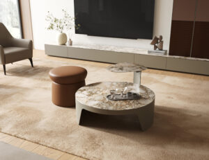 taupe color porcelain ceramic coffee table