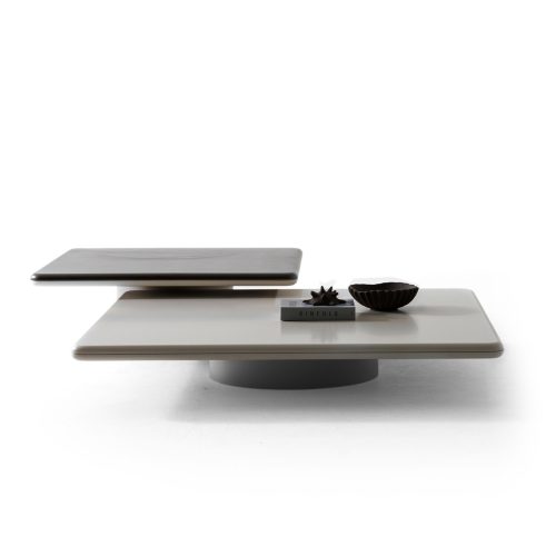 Modern minimalist LEOPARD Furniture coffee table on white background. High-end Canadian interior design.