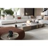 Modern luxury living room with contemporary sectional sofa and minimalist coffee table by LEOPARD Furniture, Canada.