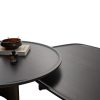 Luxury dark wood coffee tables with modern design from LEOPARD Furniture on a white background.