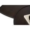Modern walnut coffee table detail on white background, showcasing luxury design by LEOPARD Furniture, Canada.