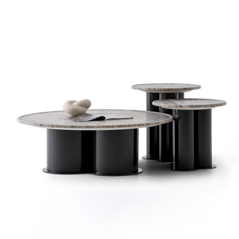 Round Coffee Table Set | Trio Coffee & Side Tables by LEOPARD Furniture