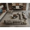 Luxurious modern sectional sofa and lounge chair in elegant living room, designed by LEOPARD Furniture, Canada.