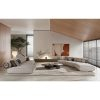 Modern minimalist living room setup with luxury sectional sofas by LEOPARD Furniture, Canada.