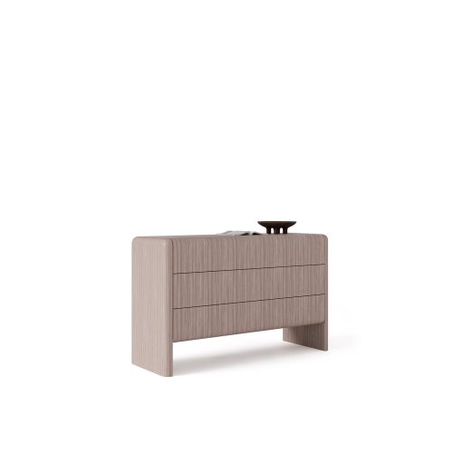 Modern wooden dresser by LEOPARD Furniture on a white background, showcasing sleek minimalist design.
