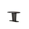 Elegant modern black side table on white background, LEOPARD Furniture exclusive.