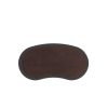 Surface de bureau en cuir marron foncé sur fond blanc de LEOPARD Furniture, haut de gamme, design moderne.