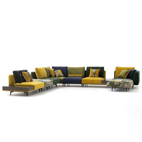luxury colorful sectional modular sofa
