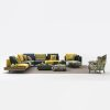 luxury colorful sectional modular sofa set