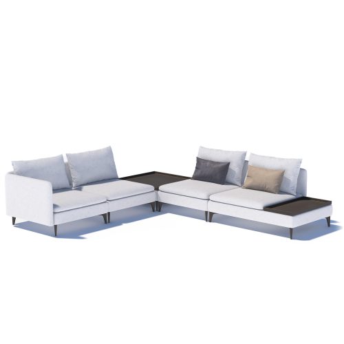 Canapé sectionnel modulaire sur fond blanc de LEOPARD Furniture, idéal pour les intérieurs modernes et luxueux au Canada.