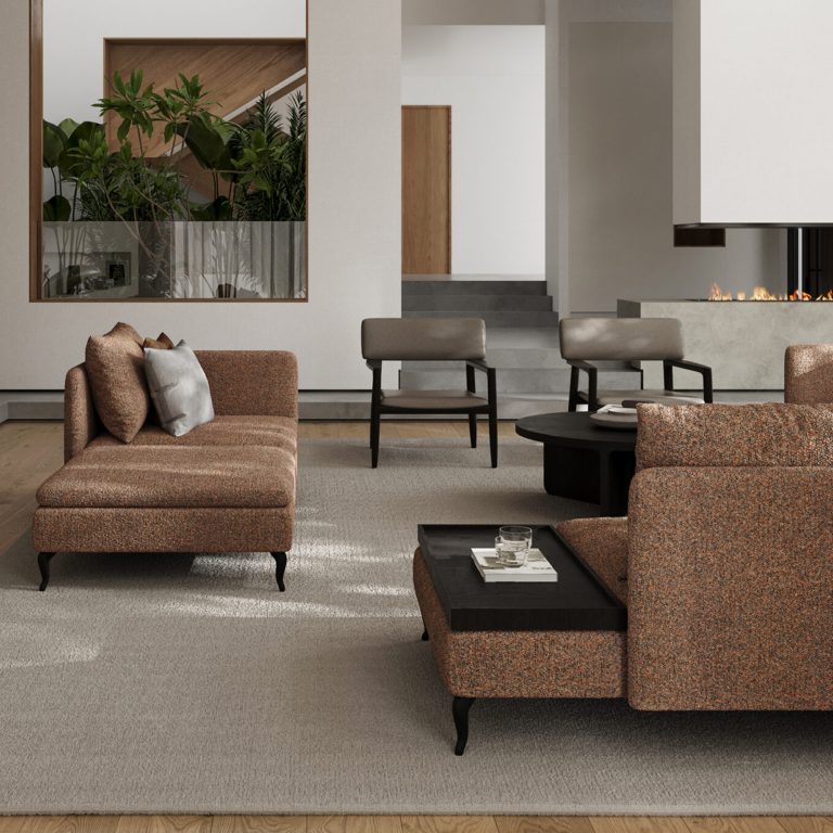 Slim-Lined Sectional Sofa – Fox Modular Sofa | LEOPARD Furniture