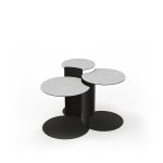 White marble Black metal